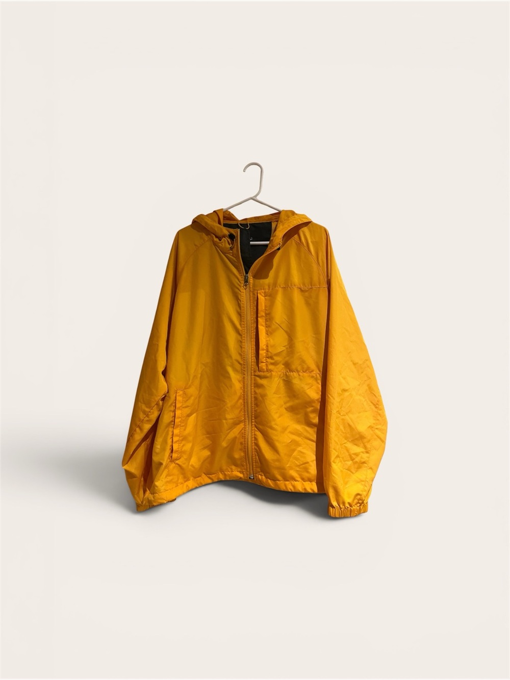 Eddie Bauer Mustard Yellow Hooded Lightweight Jacket